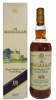 Macallan - Single Highland Malt 1972 18 year old Whisky 75CL