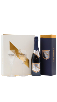 Nyetimber - Champagne Flutes Gift Box & Prestige Cuvee 1086 English 2013 Sparkling Wine 75CL