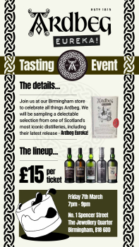 Ardbeg - Tasting Event Ticket - 7th March 2025 7pm