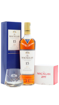 Macallan - Chevron Glass & Double Cask 15 year old Whisky