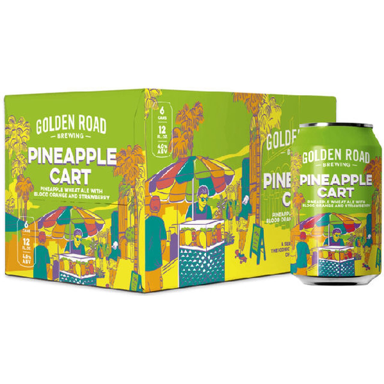 Golden Road Pineapple Cart Pineapple Wheat Ale 12oz 6 Pack Cans