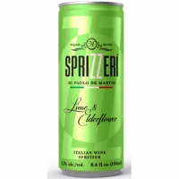 Sprizzeri de Paolo de Martin Italian Wine Based Spritzer Lime and Elderflower 4 Pack Cans 8.4oz